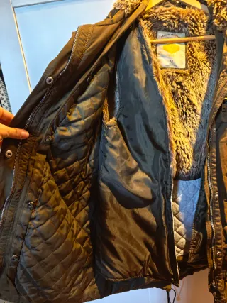 Chaqueta invierno forro polar marrón Talla M