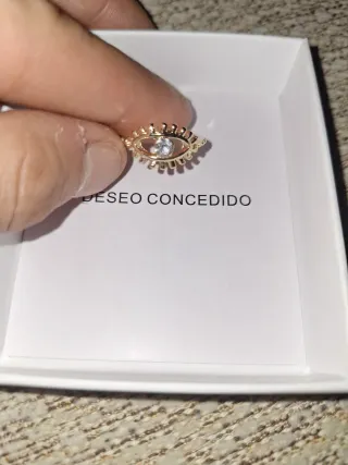 Anillo oro ojo con piedra