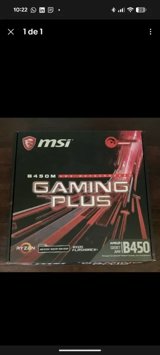 Placa Base MSI B450M Gaming Plus