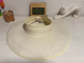 Sombrero visera mujer beige