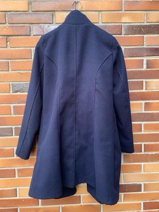 Abrigo estilo militar azul marino Made in Italy