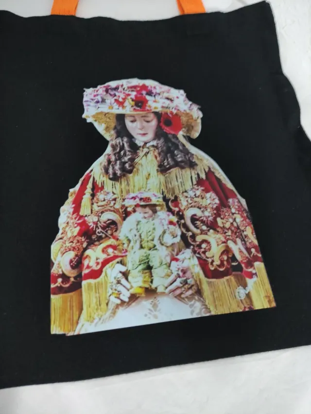 Bolsa lona y monedero Virgen del Rocío