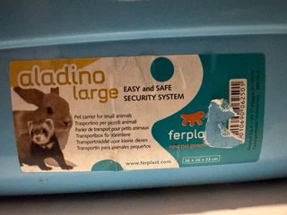 Transportín Mascotas Azul y Blanco