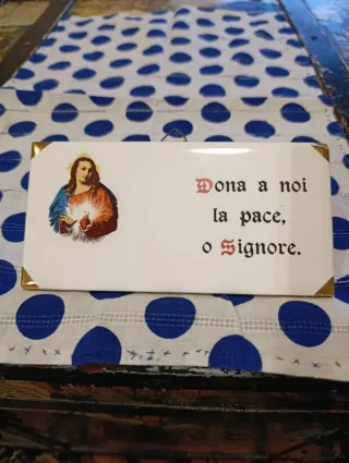 Piastrella Sacro Cuore vintage anni '50