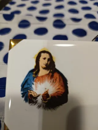 Piastrella Sacro Cuore vintage anni '50