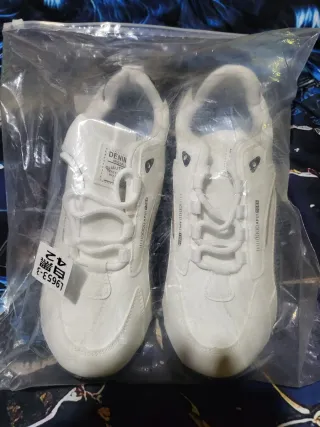 Scarpe sportive DENIM ASR bianche e dorate 