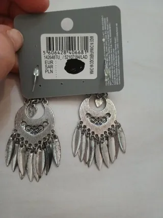 Pendientes Parfois Plata y Turquesa