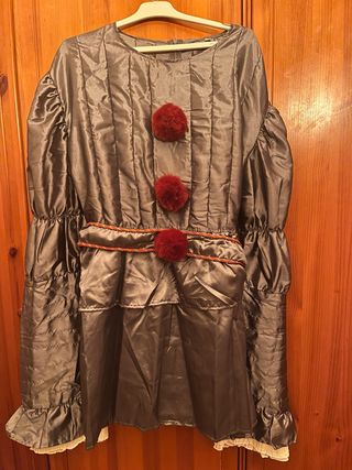 Disfraz payaso It gris y rojo