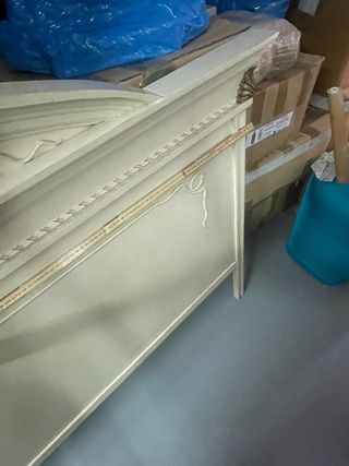 Cabecero matrimonio madera beige 135 cm