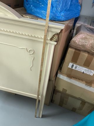 Cabecero matrimonio madera beige 135 cm