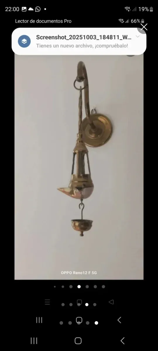 Coppia di lampade antiche in bronzo