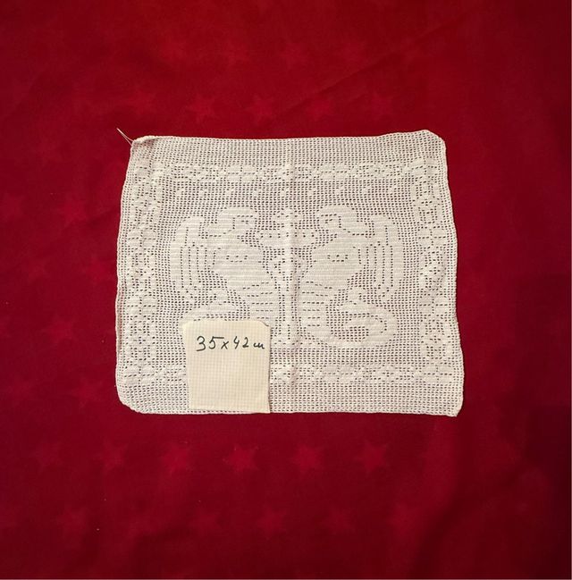 3 tapetes ganchillo flor y figuras