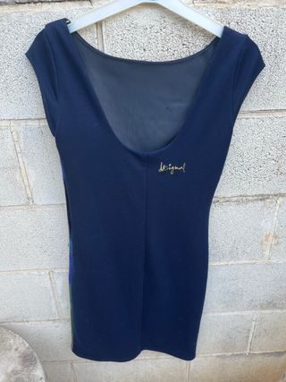 Vestido Desigual floral azul y verde