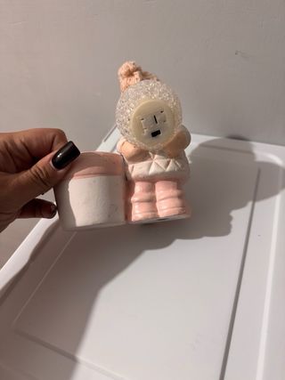 porta candela bimba natalizio luminoso