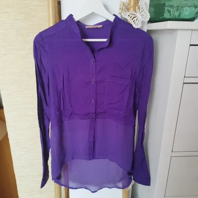 Camisa Bershka Morada Talla S