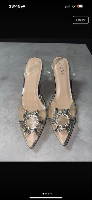 Scarpe Cenerentola con strass