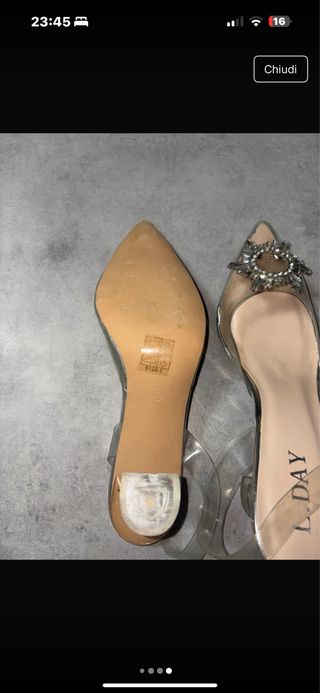 Scarpe Cenerentola con strass