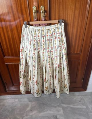 Falda midi tablas flores