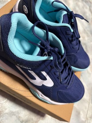 Zapatillas pádel INDIGA azul y turquesa