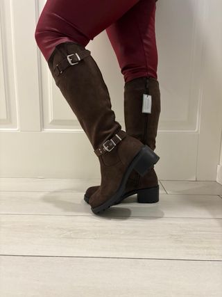 Stivali camoscio marrone donna tg 38 nuovo 