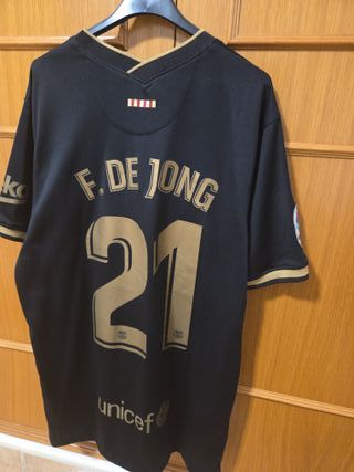 Camiseta Barça Negra 20-21 XL F. De Jong 21