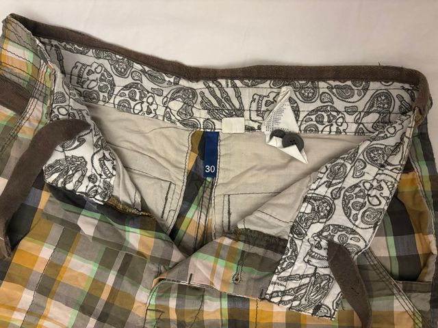Pantalón corto cuadros talla 30