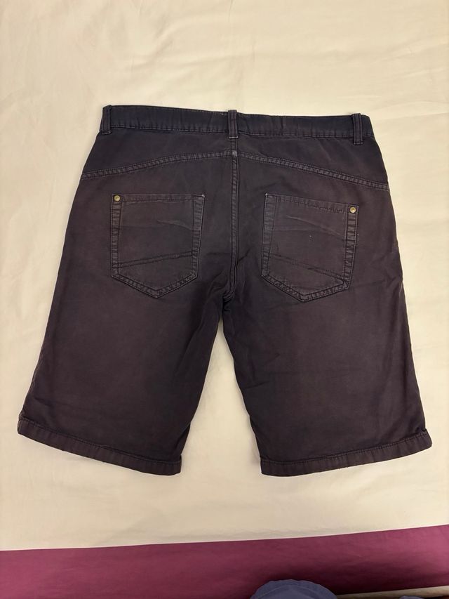 Pantalón corto Pull&Bear azul oscuro T.40