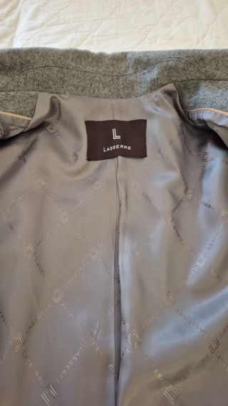 Abrigo Lasserre de color gris 100% Lana