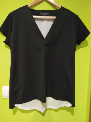 Camiseta Amitié negra y blanca