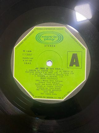 Vinilo Silvio Rodríguez "Al final de este viaje.."