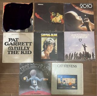 7 Lp rock e colonne sonore in blocco prime stampe