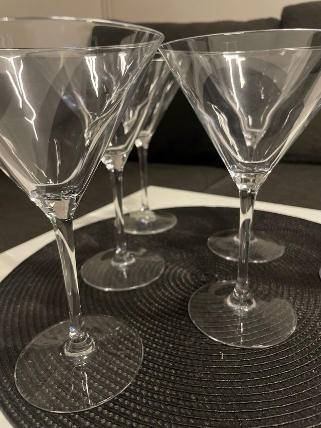 NUEVAS!! 6 Copas Martini de Cristal