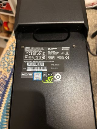 PC Sobremesa MSI GTX 1050ti Negro/Rojo