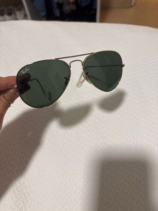 Gafas Ray-Ban Aviator Doradas Lente Verde