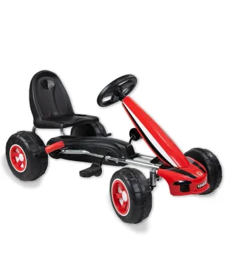 Coche de pedales para niños color rojo.