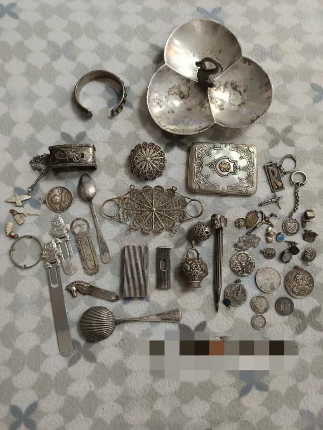 Set di oggetti d'antiquariato in argento