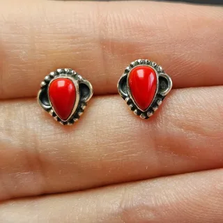 Pendientes Plata 925 Coral