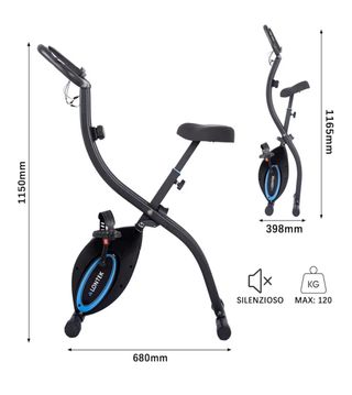 Bicicleta Estática LONTEK Plegable