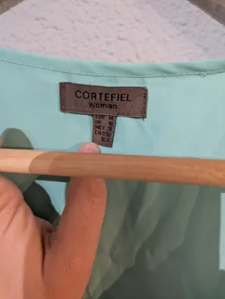 Camiseta tirantes Cortefiel verde agua