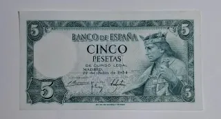 5 Pesetas 1954 Serie B742