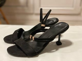 Sandalias de tacón negras