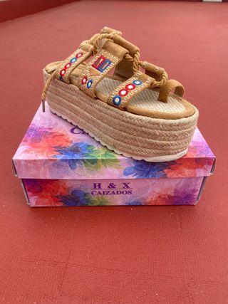 Sandalias Plataforma Atadas H&X