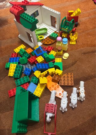 LEGO DUPLO - SET X 80 PEZZI - CASETTE PER CAVALLI
