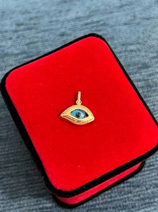 Colgante Ojo Azul Oro 18k