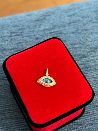 Colgante Ojo Azul Oro 18k