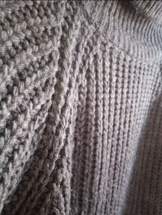 Maxi Maglione/Vestito Grigio a Coste