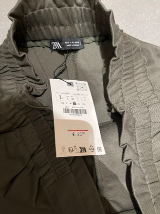 Pantalón Zara Talla L Verde Oliva