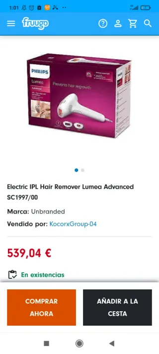 Depiladora Philips Lumea Advanced IPL SC1997/00