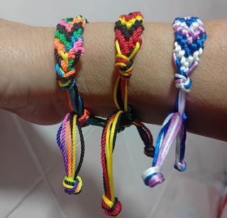 Pulseras espiga tres colores