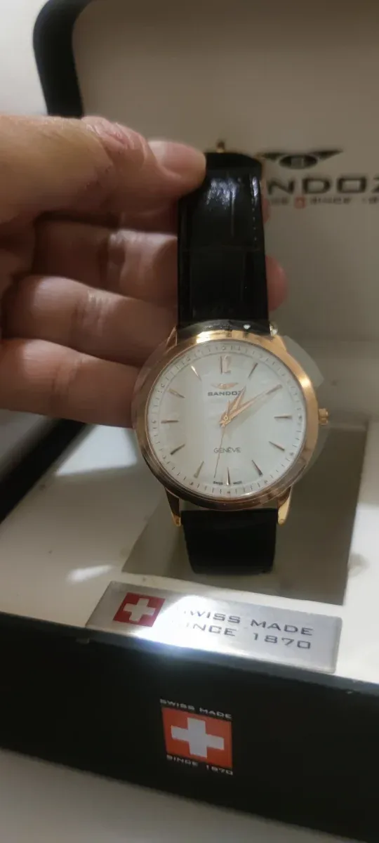 Reloj Sandoz Caballero Oro Blanco